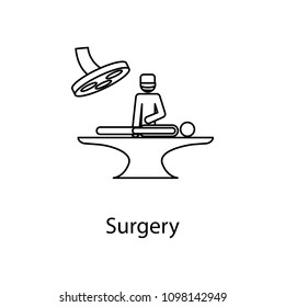 surgery icon. Element of medicine icon with name for mobile concept and web apps. Thin line surgery icon can be used for web and mobile. Premium icon