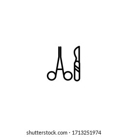 surgery icon. flat, simple, black, outline. healthcare and medical icon.