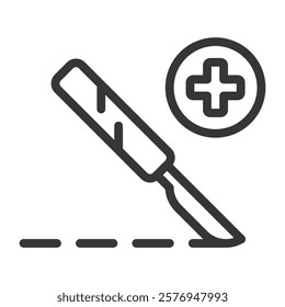 Surgery Icon Lineal Style Vector Illustration