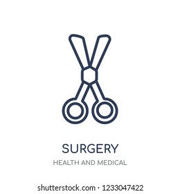 Surgery icon. Surgery linear symbol design from Health and Medical collection. Simple outline element vector illustration on white background