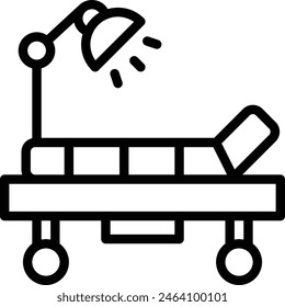 Icono de cirugía. Icono de tabla quirúrgica
