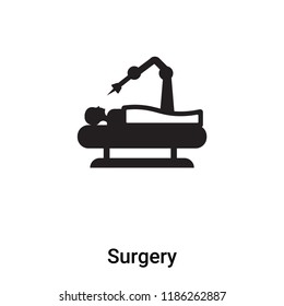 Surgery icon vector isolated on white background, logo concept of Surgery sign on transparent background, filled black symbol