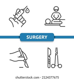 Surgery Icons. Professional, pixel perfect icons. EPS 10 format.