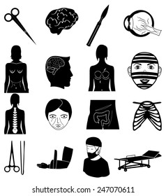 Surgery icons set