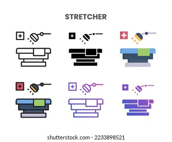 Surgery icons vector illustration set line, flat, glyph, line color gradient. Great for web, app, presentation and more.