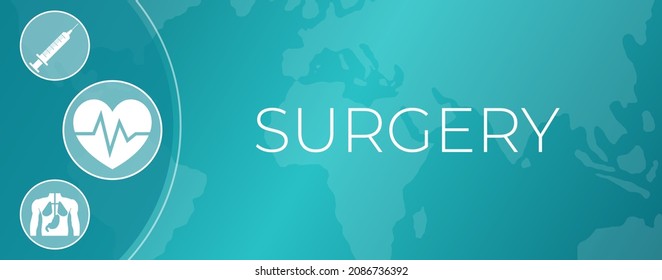Surgery Illustration Background with Icons and World Map