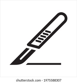 Surgery knife icon, vector and glyph