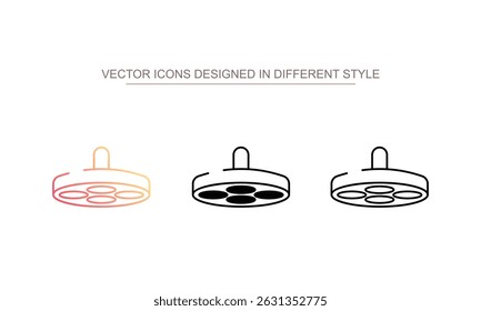 Cirurgia Lâmpada ícone design com fundo branco ilustração stock
