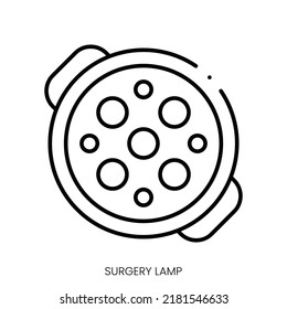 surgery lamp icon. Linear style sign isolated on white background. Vector illustration