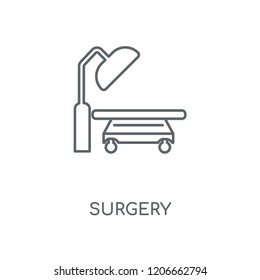Surgery linear icon. Surgery concept stroke symbol design. Thin graphic elements vector illustration, outline pattern on a white background, eps 10.
