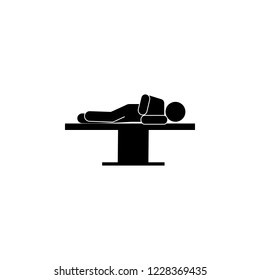 surgery,  lying sideway icon. Element of patient position icon for mobile concept and web apps. Pictogram surgery,  lying sideway icon can be used for web and mobile