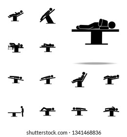 surgery, lying sideway icon. surgical icons universal set for web and mobile