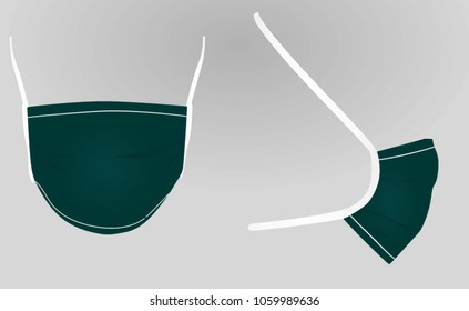 Surgery mask. vector illustration