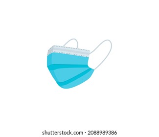 Surgery mask vector isolated icon. Emoji illustration. Face mask vector emoticon