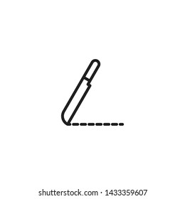 Surgery, medicine symbol vector icon
