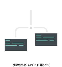Surgery monitor icon. Flat illustration of surgery monitor vector icon for web design
