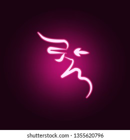 surgery on nose neon icon. Elements of antiaging set. Simple icon for websites, web design, mobile app, info graphics