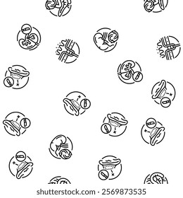 surgery operate room invasive vector seamless pattern thin line illustration