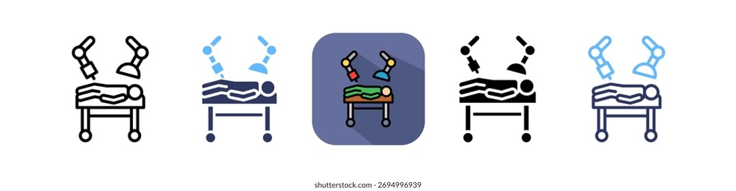 Surgery And Operation Icon Multiple Vector Illustration