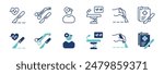 surgery operation icon vector set health disease treatment surgery knife tools hospital emergency surgeon signs illustration