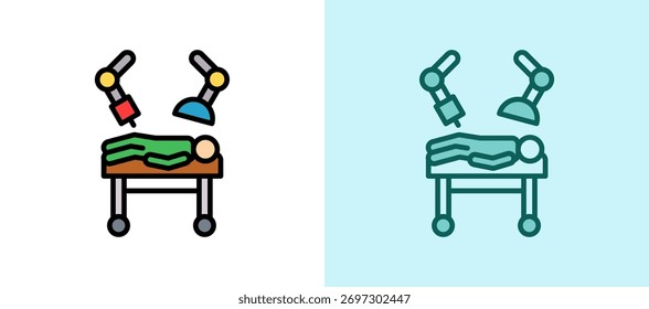 Ícone De Cirurgia E Operação Ilustração De Vetor Verde Branco
