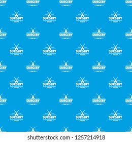 Surgery pattern vector seamless blue repeat for any use