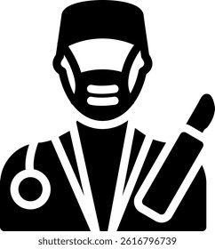 Surgery Preparation Glyph Vector Icon Design