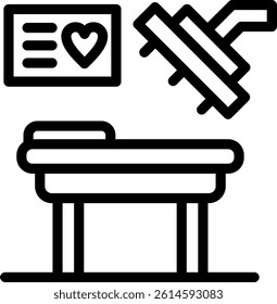 Surgery Preparation Room Line Vector Icon Design