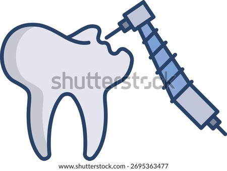 surgery probe linear color icon design