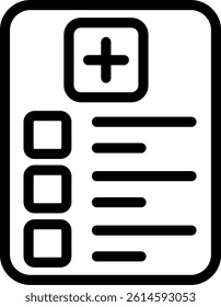 Surgery Protocol Line Vector Icon Design