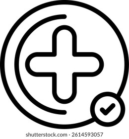 Surgery Recovery Plan Line Vector Icon Design
