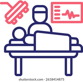 Surgery Room Icon Color Vector Illustration