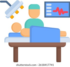Surgery Room Icon Flat Vector Illustration