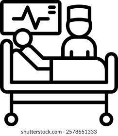 Surgery Room Icon Line Vector Illustration