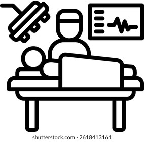Surgery Room Icon Line Vector Illustration