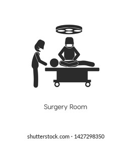 Surgery Room Icon Vector. Surgery Room Symbol. Linear Style Sign For Mobile Concept And Web Design. Surgery Room Symbol Illustration. Pixel Vector Graphics - Vector.