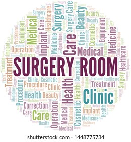 Surgery Room word cloud vector made with text only