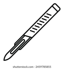 Surgery scalpel icon outline vector. Medical operation tool. Cutter instrument