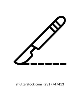 Surgery Scalpel Thin line icon - Medical Health - EDITABLE STROKE - EPS Vector