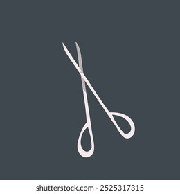 surgery scissor in flat vector design.