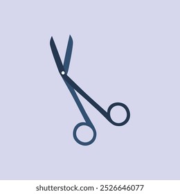 Tijera quirúrgica en diseño de Vector plano