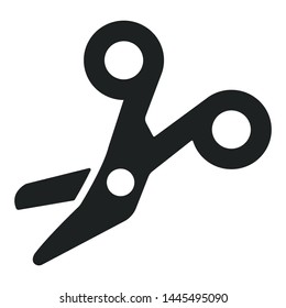 Surgery scissor flat vector icon 
