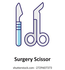 Surgery Scissor Vector Icon which can easily modify or edit

