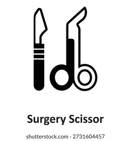 Surgery Scissor Vector Icon which can easily modify or edit


