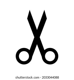 tijeras de cirugía icono o logotipo símbolo de signo aislado ilustración vectorial - iconos vectoriales de estilo negro de alta calidad
