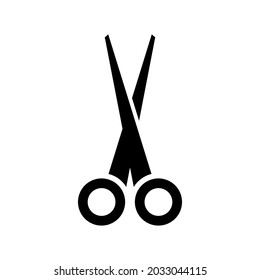 Chirurgische Schere Symbol oder Logo einzeln auf Zeichen Vektorgrafik - hochwertige Vektorsymbole in schwarzem Stil
