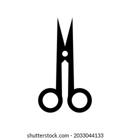 tijeras de cirugía icono o logotipo símbolo de signo aislado ilustración vectorial - iconos vectoriales de estilo negro de alta calidad
