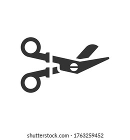 Surgery scissors icon, vector graphics