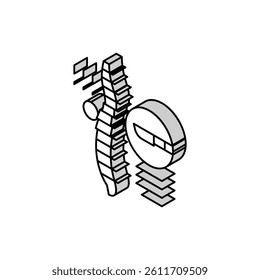 surgery scoliosis isometric icon vector. surgery scoliosis sign. isolated symbol illustration