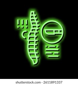surgery scoliosis neon light sign vector. surgery scoliosis illustration